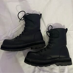 Avenger Work Combat Boots Black Women's Lace-Up